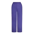 thumbnail image 4 of Women’s Scrub Pants Soft Stretch Cargo with Pockets Loose Fit Consider Sizing Down Purple L, 4 of 4