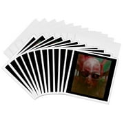 3dRose, RIDING ON THE GHOSTTRAIN ghost spook haunted train ride trainride spirit evil paranormal twilight, 12 Greeting Cards with envelopes