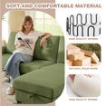 thumbnail image 6 of Soscana Sectional Sofa Set with Storage Ottoman and Accent Chair,Living Room 3 Seat L Shaped Couch and Single Chair Armchair,Living Room Furniture Set for Home Apartment Office Studio, 6 of 8