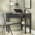 thumbnail image 4 of Corner Writing Desk with Pull-Out Drawer and Shelf in Black Finish, 4 of 4