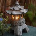 thumbnail image 7 of Uanit Chinese Zen stone tower garden landscape lamp ornaments Outdoor Solar Light Zen Stone Tower Courtyard Decoration Garden Decorations Small Lights and Homestay Lights, 7 of 7