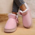 thumbnail image 6 of Purcolt Womens Fleece Lined Ankle Boots Lightweight Casual Boho Round Toe Winter Warm Flat Boots Comfort Thick Sole Non Slip Outdoor Short Booties with Side Bow, 6 of 9
