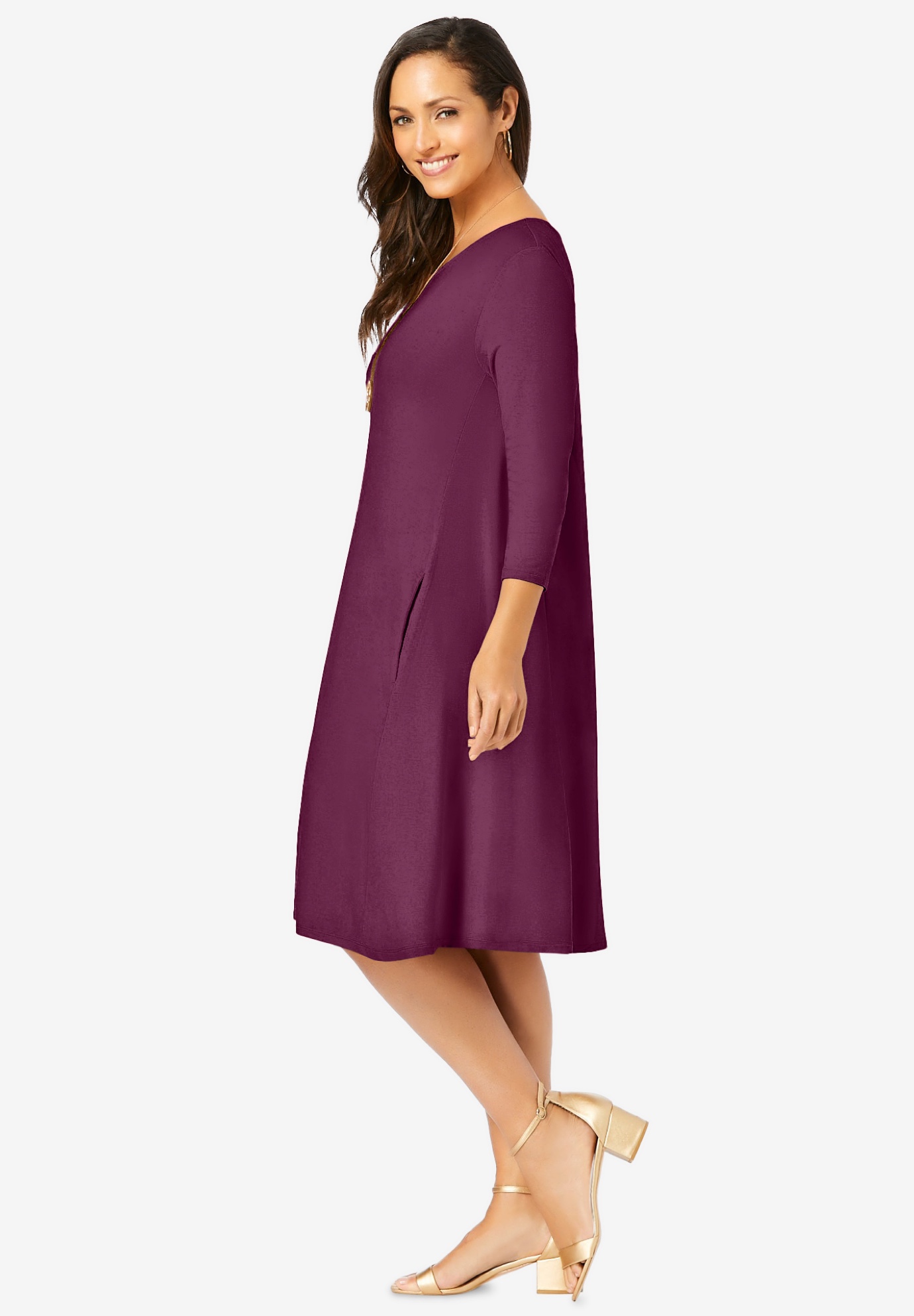 Maxi Dresses Jessica London Formal Dresses Business Casual Dresses For  Women Necooer Women's Casual Loose Plain