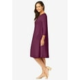 thumbnail image 5 of Jessica London Women's Plus Size Stretch Knit Three-Quarter Sleeve T-Shirt Dress, 5 of 6