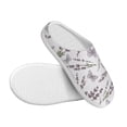 thumbnail image 3 of Yiaed Lavender And Butterfly Print Slippers Fuzzy Warm Cozy Slippers Non Slip House Slippers For Indoor Outdoor Slippers House Slippers-46/47, 3 of 7