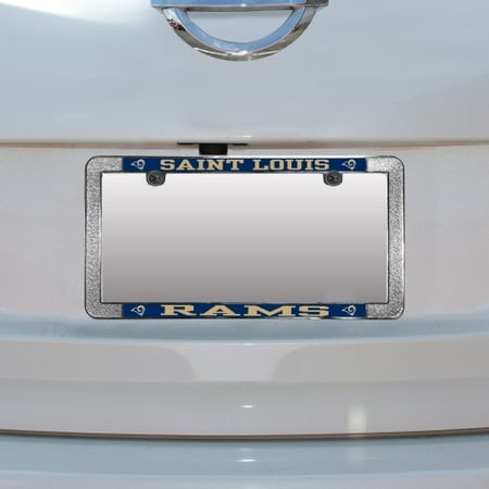 - Classic St. Louis Rams Metal Thin Rim Acrylic Laser-Cut License Plate Frame - No Size