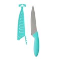 thumbnail image 1 of Mainstays 8 inch Blade Color Chef Kitchen Knife - Teal Stainless Steel Soft Grip, 1 of 6