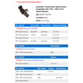 thumbnail image 2 of Automatic Transmission Speed Sensor - Compatible with 1996 - 2004, 2010 Toyota 4Runner 1997 1998 1999 2000 2001 2002 2003, 2 of 2