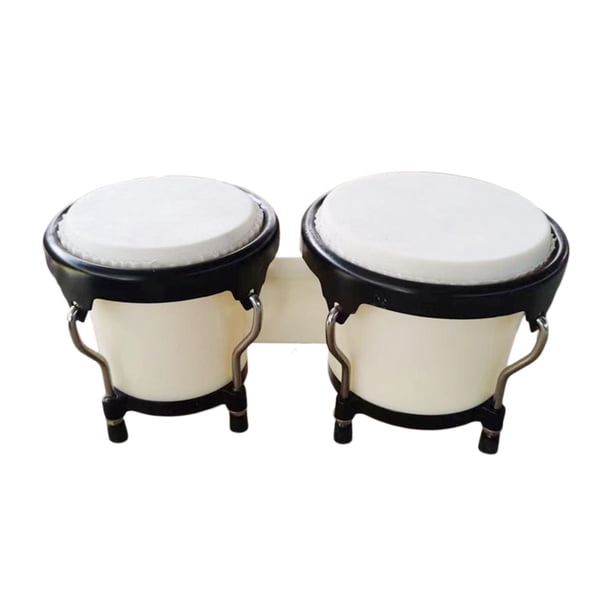 Instrumentos musicales Tambor de mano africano afinable educativo temprano Juego de tambor bongó para Blanco