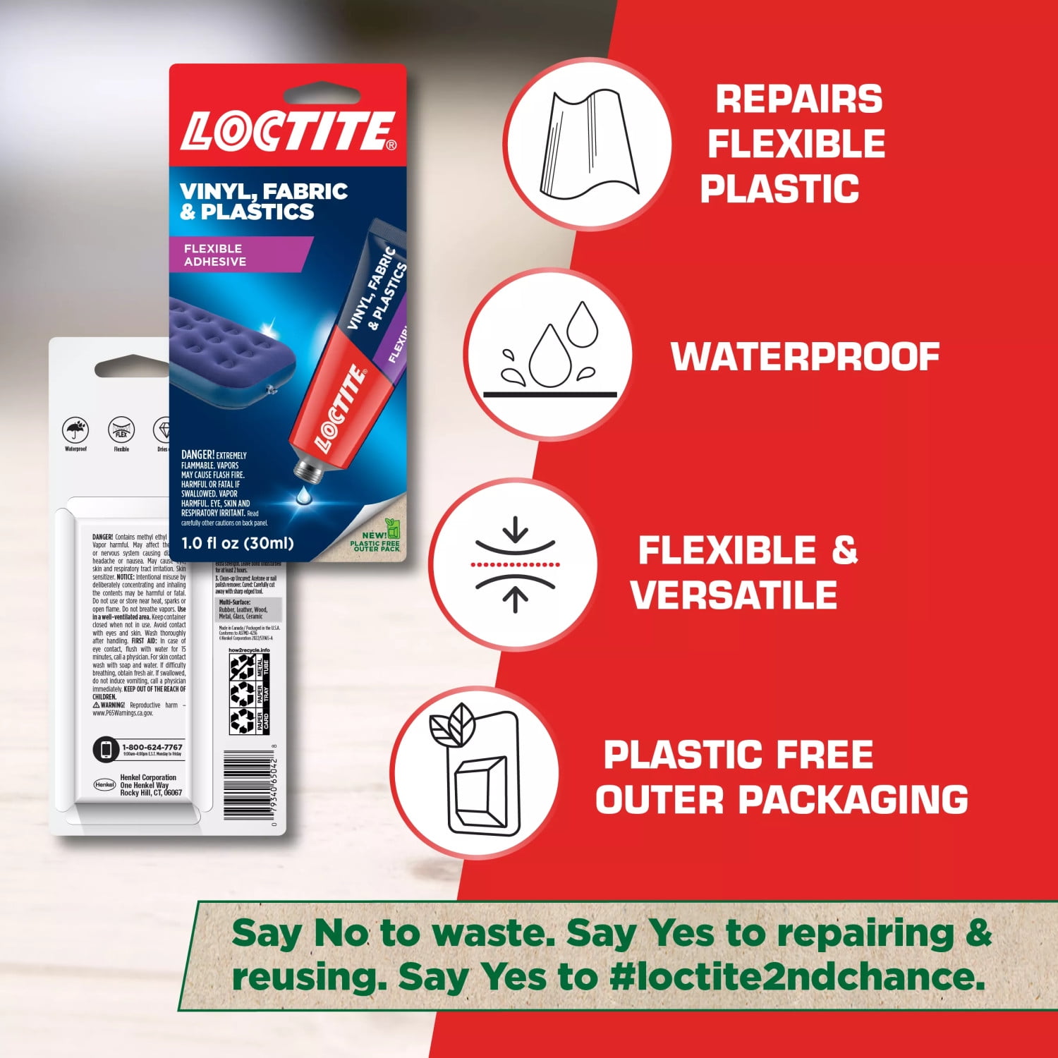 LOCTITE 1 Oz. Clear Vinyl, Fabric, & Plastic Flexible Repair Adhesive -  Parker's Building Supply
