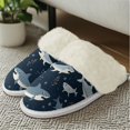 thumbnail image 4 of Chririnla Funny Sharks Print Plush House Shoes for Women House Shoes Fuzzy Slippers with Fur Edges Casual Bedroom Shoes for Indoor & Outdoor, 4 of 7