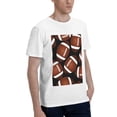 thumbnail image 2 of Bingfone Brown Football On Black Men'S Loose Fit Short-Sleeve Pocket T-Shirt, 2 of 7