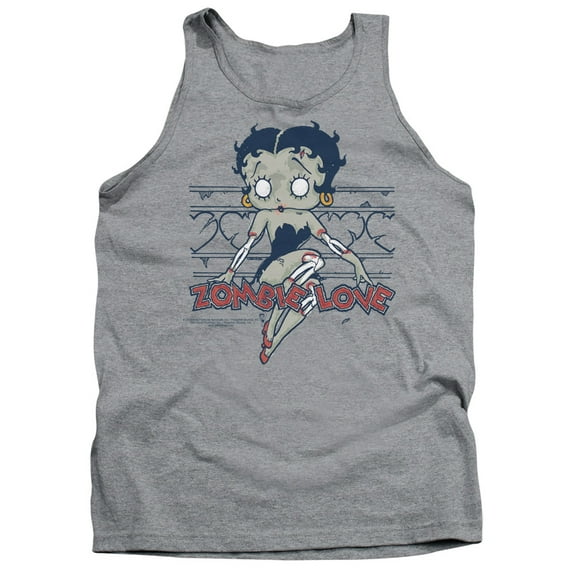 Betty Boop Zombie Pinup Adult Tank Top Athletic Heather