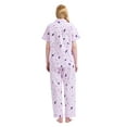 thumbnail image 6 of GLOBAL Women 100% Cotton Button Down Short Sleeve Top & Long Pants Summer Pajama Set with Pockets, 2-Piece, Sizes S to 3XL, 6 of 6