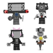 4 in 1 Titan Toilet Figure Building Block Kit, Toilet Toys Titan Speaker Man Buildable Horror Game Model Toys, Collectible Anime Building Bricks Halloween for Kids Adults Game Fans -A