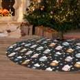 thumbnail image 6 of Sikiie Snowflake Cream Hot Cocoa 30-48 inches {designName} Print Christmas Tree Skirt Snowman Xmas Tree Skirt with Edge Christmas Decorations for Holiday Party-48", 6 of 7