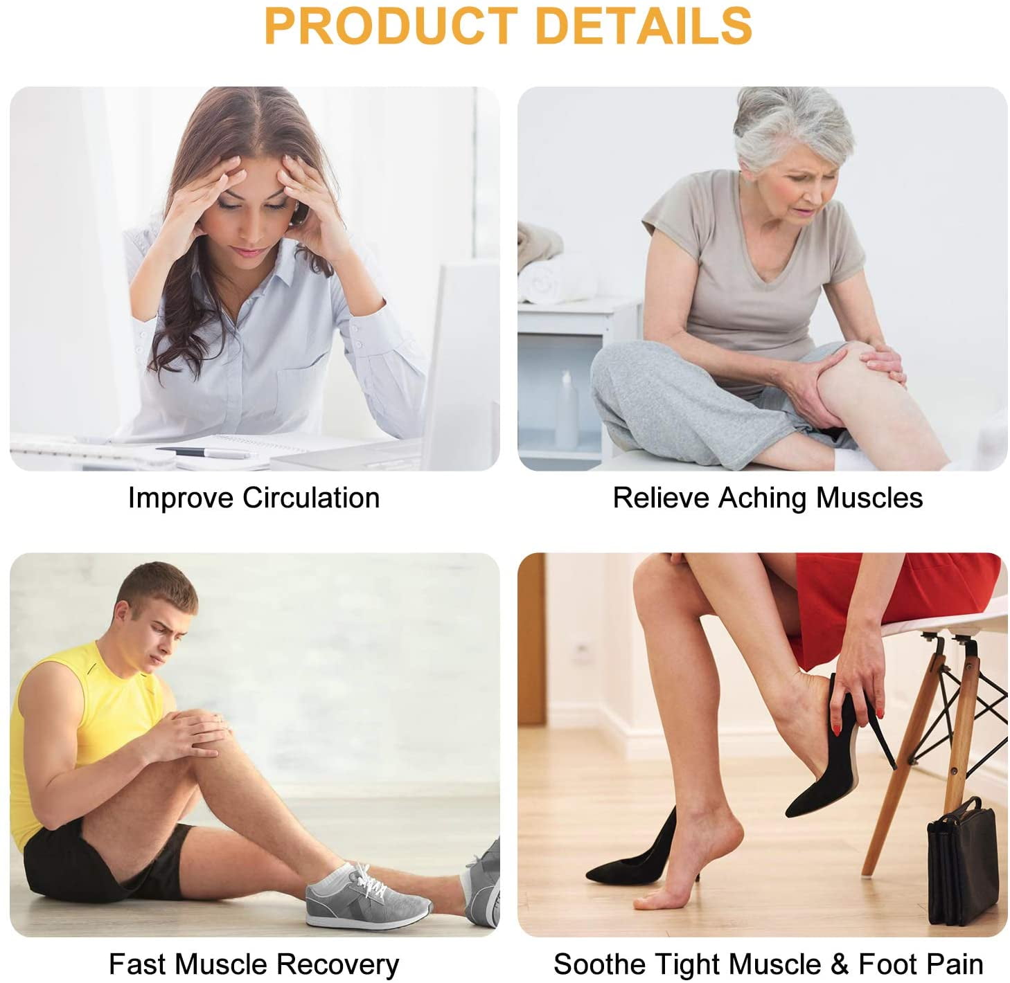 QUINEAR Leg Massager, 3-in-1 Foot Calf & Thigh Massager with Heat  and Compression Therapy, Leg Massage Boots for Swollen Legs, Edema, RLS  Pain Relief, FSA HSA Eligible 199.98