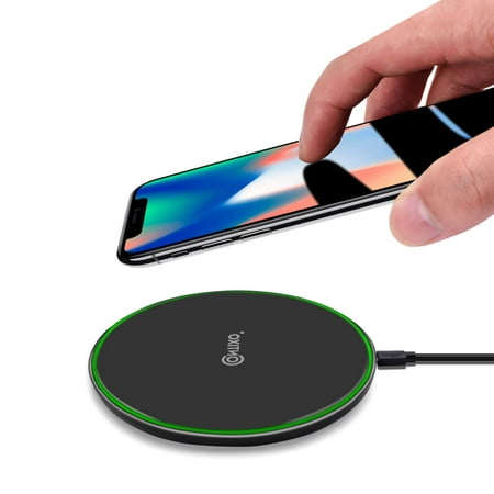 Contixo W2 Fast Wireless Charging Charger Pad | Ultra-Thin Slim Design for Qi Compatible Smartphones iPhone 8/8 Plus/X/XS/XS Max/XR Samsung Galaxy S9/S9 Plus/S8/S8 Plus/S7/Note (Best Wireless Charger For Galaxy S4)