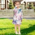 thumbnail image 7 of Colorful Bows Elegant Long-sleeved Dress A-line One-Piece Dress for 2-8 Years Casual Party 7-8Y, 7 of 7
