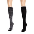 thumbnail image 5 of MUK LUKS Women's 2 Pair Pack Nylon Compression Knee High Socks, 5 of 5