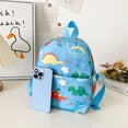 thumbnail image 3 of Mochila Escolar Con Libro Dibujos Animados para Mochila para Adolescente Con Correa Ajustable (azul Claro), 3 of 9