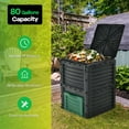 thumbnail image 6 of Gymax 80 Gallon Compost Bin Garden Waste Container Grass Food Trash Barrel Fertilizer, 6 of 10