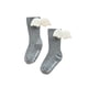 thumbnail image 1 of Niñas Bebés Hasta La Rodilla Calcetines Con Lazo Niño Otoño Invierno Ala De Ángel Algodón Peinado Estilo Español Liso Acanalado Medias Antideslizantes Gris / Xs Inevent AP007375-17, 1 of 6