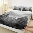 thumbnail image 3 of Homewish Pine Tree King Sheet Set (4-Piece) Tropical Botanical Farmhouse Decor For Men Women, 3 of 7