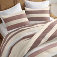 thumbnail image 6 of Premium 3Piece Bedding Sets King/Cal King Textured Stripe Polyester Comforter with Terracotta Finish, 6 of 9