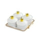 thumbnail image 5 of Bandeja de 4 rejillas para servir frutos secos, bandeja para frutos secos, platos divididos. Blanco, 5 of 9