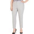 thumbnail image 1 of Calvin Klein Pantalon Décontracté Coupe Ajustée en Sergé pour Femmes, Gris, Grande Taille, 24W, 1 of 1