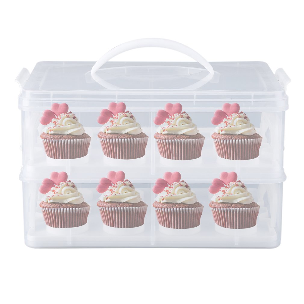 Containers Plastic Disposable High Dome Cupcake Boxes 1 Compartment