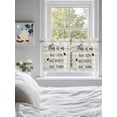 thumbnail image 4 of Half Window Curtain 36 Inches Long, Farmhouse Butterfly Window Treatment Curtain Drapes, Rustic Retro Wooden Striped Small Tier Curtains for Bathroom Over Sink, 27.5"x36", 2 Panels, 4 of 7