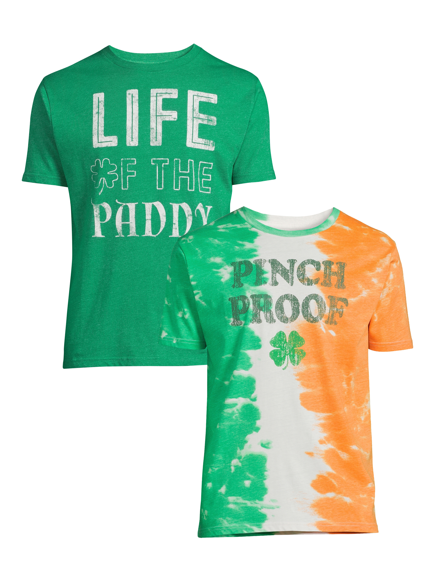 St. Patrick's Day Men's & Big Men's Life of the Paddy and Pinch Proof Graphic Tee Bundle, 2-Pack - image 2 of 6