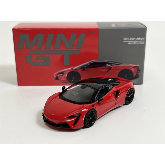 McLaren Artura Vermillion Red RHD 1:64 Scale Mini GT MGT00532R