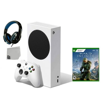Xbox Series S Video Game Console White with Halo Infinite BOLT AXTION Bundle Used
