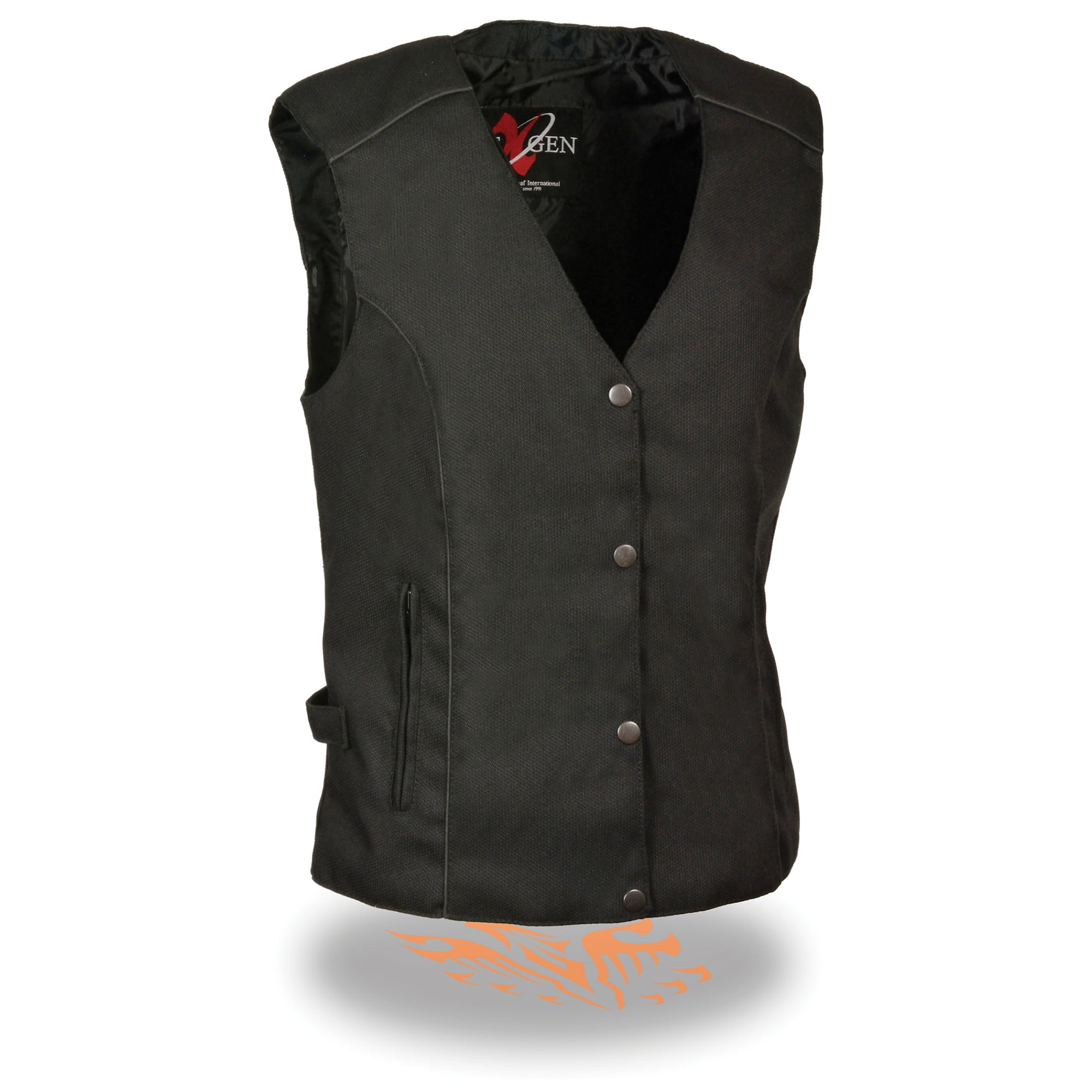 Black embroidered vest MEDIUM