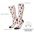 thumbnail image 5 of Picia Women Crew Soft Moisture-wicking Socks White And Black Rabbit Pattern Design Cotton Socks, One Size fit All, 5 of 9