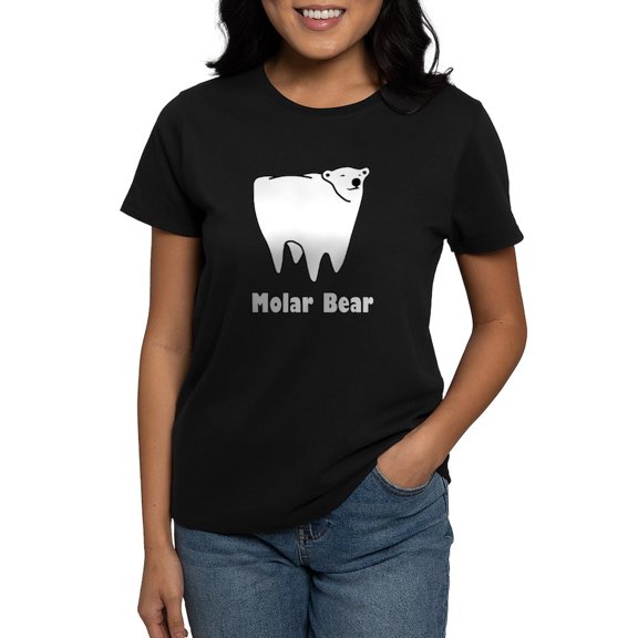 CafePress - Molar Bear Polar Tooth Bear T Shirt - Women's Traditional Fit Dark T-Shirt