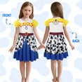 thumbnail image 4 of Benylion Jessie Toy Story Girls Summer Dress Child Buzz Lightyear Cosplay Party Outfit Ruffle Sleeve Print Dresses for Kids Princess Costume for 7-8Years, 4 of 6
