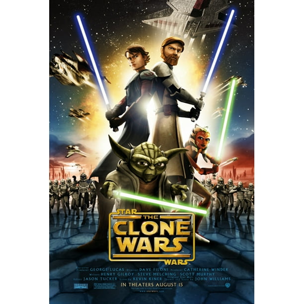 Star Wars The Clone Wars Movie Poster Print Regular Style Size 27 X 40 Walmart Com Walmart Com