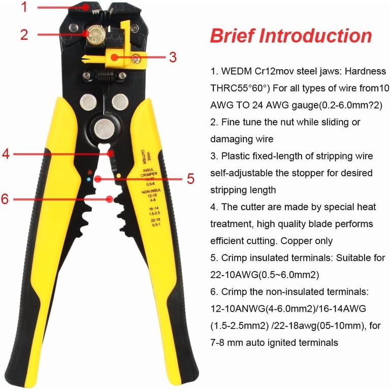 Euur 5-in-1 Wire Stripper, Crimper, and Cutter Tool photo 5