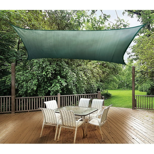 ShadeLogic Sun Shade Sail, Heavy Weight, 16' Square, Evergreen