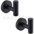 thumbnail image 1 of ZHAOCHENG Gancho de pared para baño, toallero, ganchos, acero inoxidable negro mate, SUS304, almacenamiento, 2 uds., 1 of 4