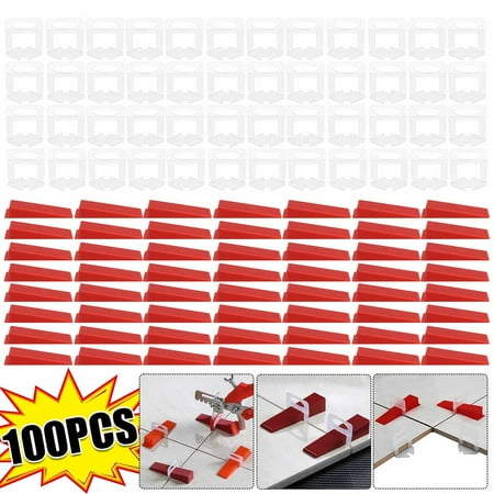 

Professional 100pcs 1.0/1.5/2.0/2.5/3.0mm Tile Leveling System For Tile Laying Clips Wedges Pliers Alignment Tiles Tools Spacer