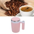 thumbnail image 1 of Self Stirring Coffee Mug, 400mah Battery Portable Rechargeable Stainless Steel 380ml Auto Stirring Coffee Mug  for Coffee Tea Hot Chocolate Milk Pink, 1 of 7
