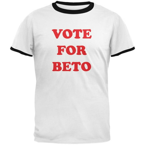Election 2020 Vote for Beto O'Rourke Mens Ringer T Shirt White-Black SM