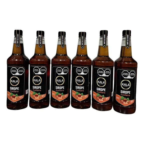 Kit de 6 Jarabes Kala Para Preparar Bebidas De 1 Lt Sabor Avellana