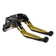 thumbnail image 1 of Palancas de freno y embrague cortas y largas para Kawasaki Z1000SX 2017-2020, palanca de freno ajustable de motocicleta, aleación de aluminio, cabeza negra, mango tono dorado, 1 of 6