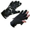 thumbnail image 3 of Drasry Neoprene Gloves Touchscreen 3 Cut Fingers Warm Cold Man Woman Winter Fishing Glove Black XL, 3 of 7